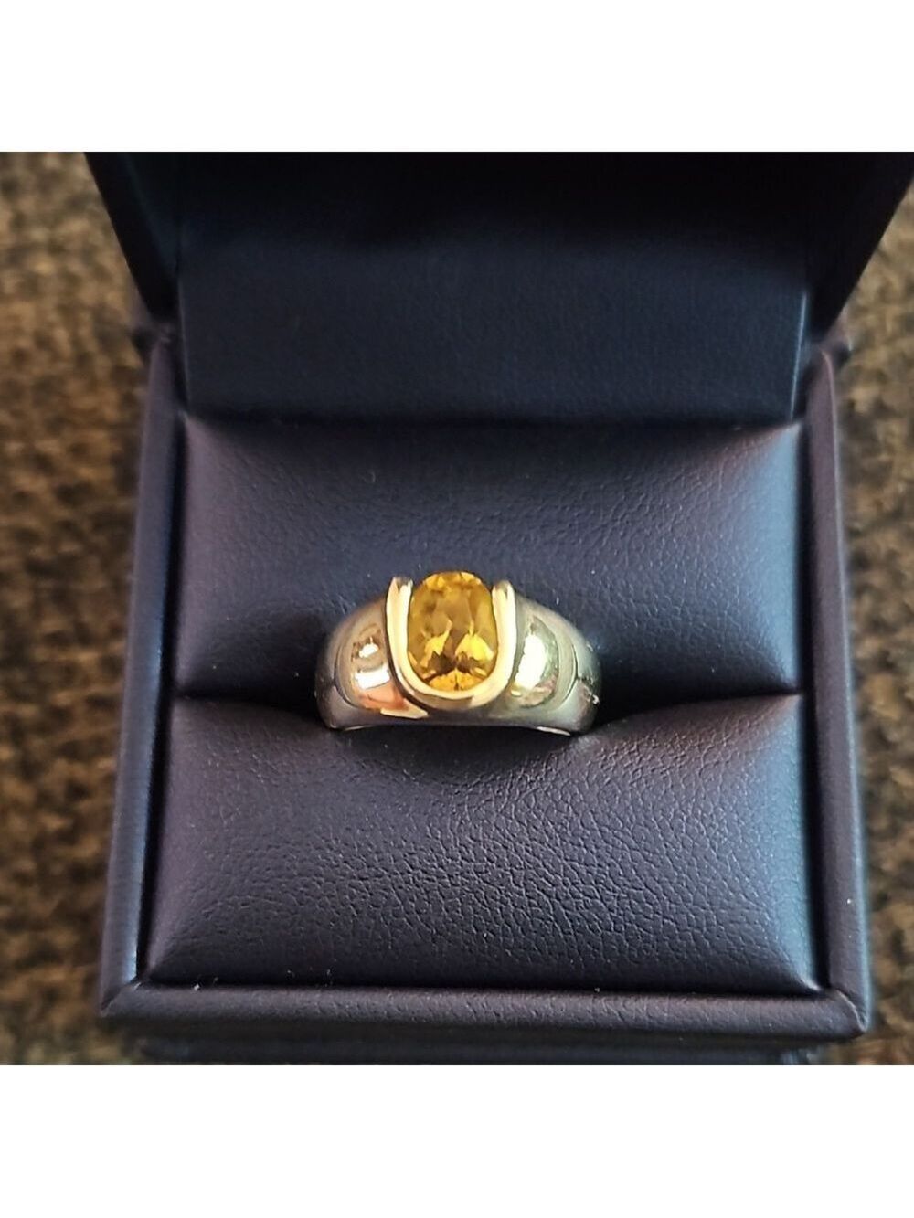 Limon Quartz Sterling Silver Band Ring